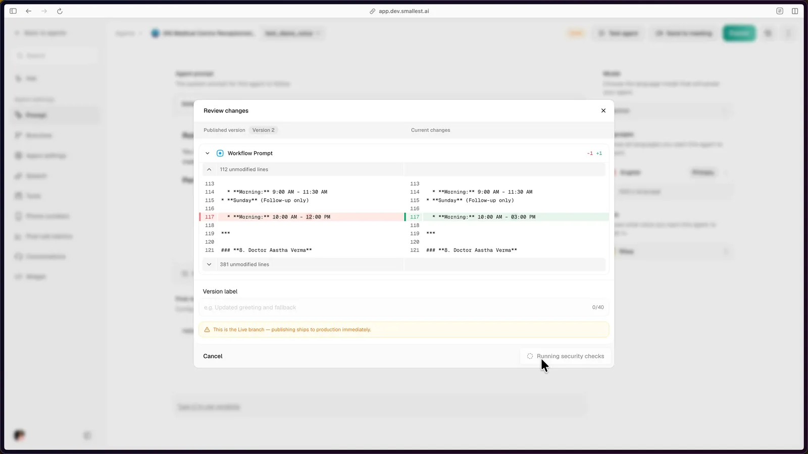 Running security checks